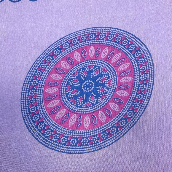 YOA Floral Scarf Shawl Wrap Fringe Mandala Pattern FLAWS Women 62" x 44" Boho - Picture 13 of 16